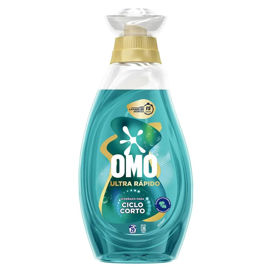 Detergente Líquido Omo Lavado Rápido 1.18 L