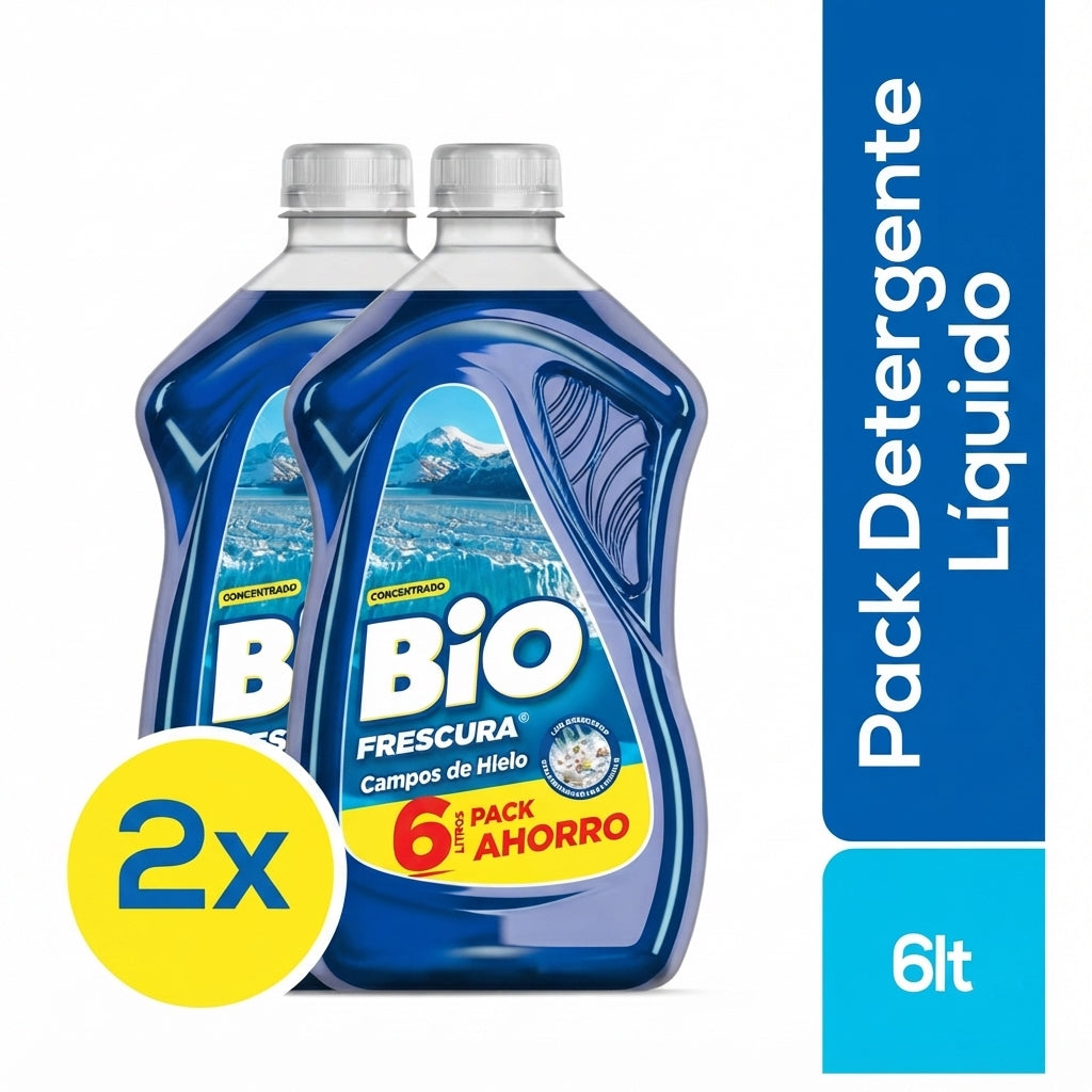 Pack Detergente líquido Bio Frescura Campos de Hielo 6 Litros